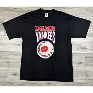Vintage Damn Yankees Rock‎ Band T Shirt Size XL 90s Black Concert Tour
